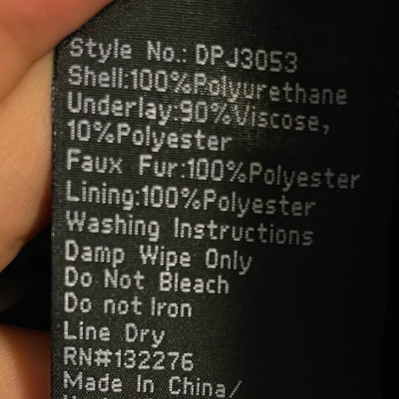 SOLD Gorgeous Pink Faux Fur Pleather Jacket - Picture 7 of 7